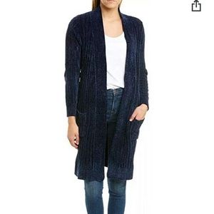 Blue Chenille Cardigan